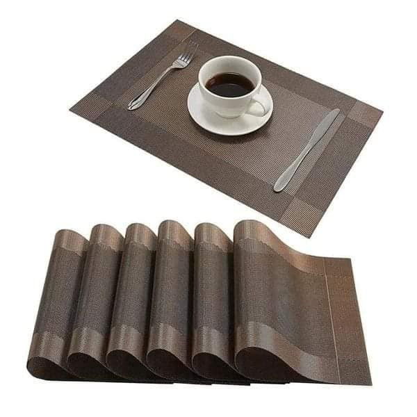 High Quality Square Shaped Dining Table Mat 6 Pcs
